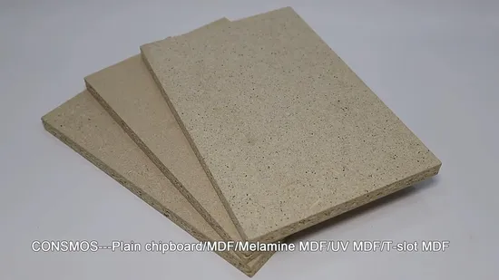 Melamine Laminated Particle Board for Panel Furniture/Plain Particle Board/Different Colors Chip Board
