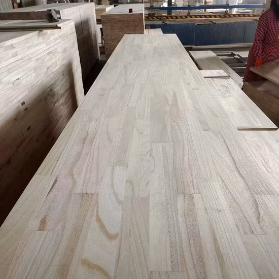 Fingergelenkplatte aus China, hochwertige Paulownia-Keilzinkenplatte für den Bau
