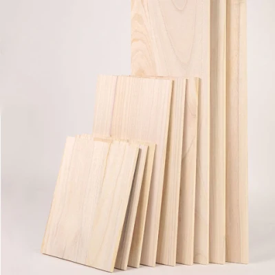 Hochwertige Rohstoffe, massives Kiefernholz, Pappelholz, Paulownia-Holzplatte für keilgezinkte Möbel-/Dekorationsholzplatten